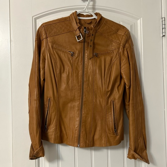 Danier Ladies Brown Vintage Leather Jacket - Picture 1 of 5